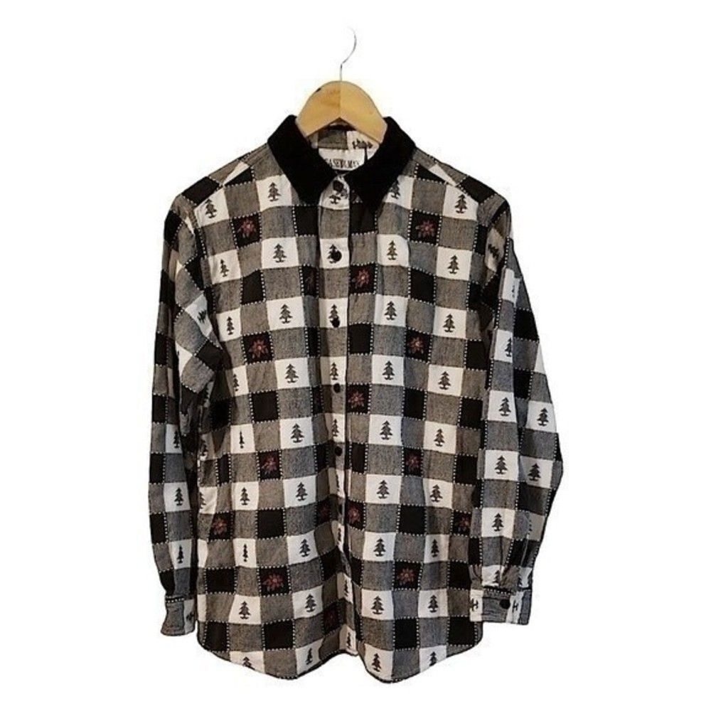 Casey & Max Holiday Button Down Shirt Medium  5 0075